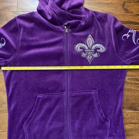 EUC purple velour track suit - Picture 8 of 16